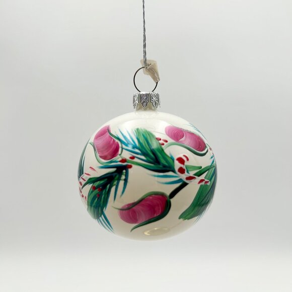 Artist-Signeed, Hand-Painted Glass Christmas Ornament | Made In Germany | Tulip - Picture 3 of 7